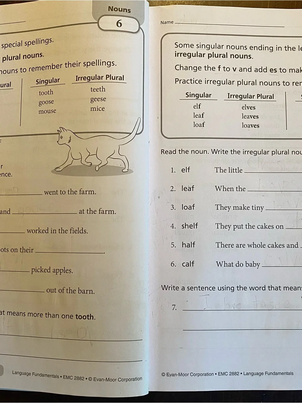 Evan-Moor language fundamentals